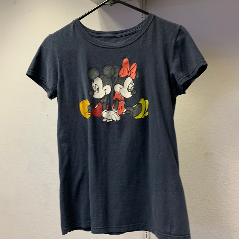 Dark blue Mickey and Minnie Mouse tshirt medium sized